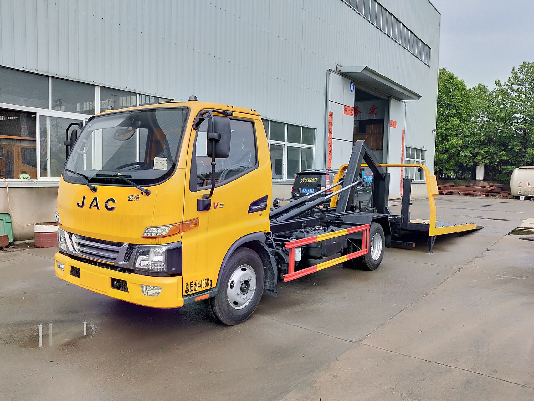 國六江淮藍牌一拖二清障車(chē)