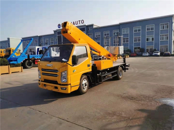 國六江鈴順達藍牌17.5米直臂伸縮式高空作業(yè)車(chē)