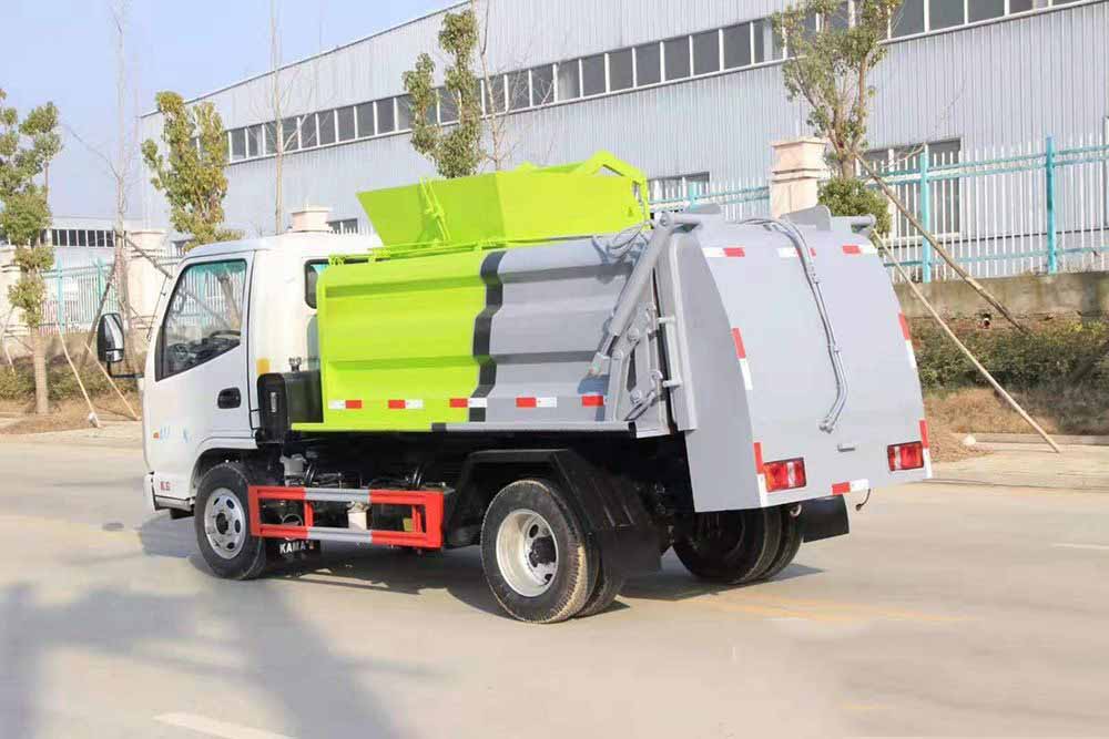 國六凱馬藍牌4方餐廚垃圾車(chē)