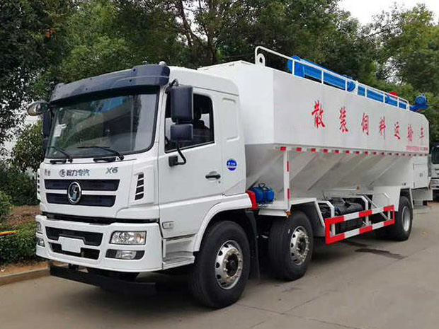 陜汽小三軸散裝飼料運輸車(chē)